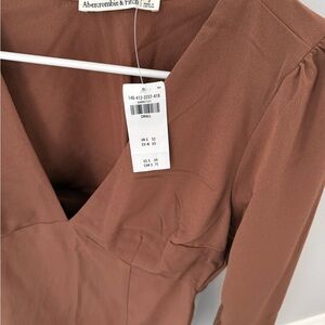 Abercrombie & Fitch Tan V-Neck Dress